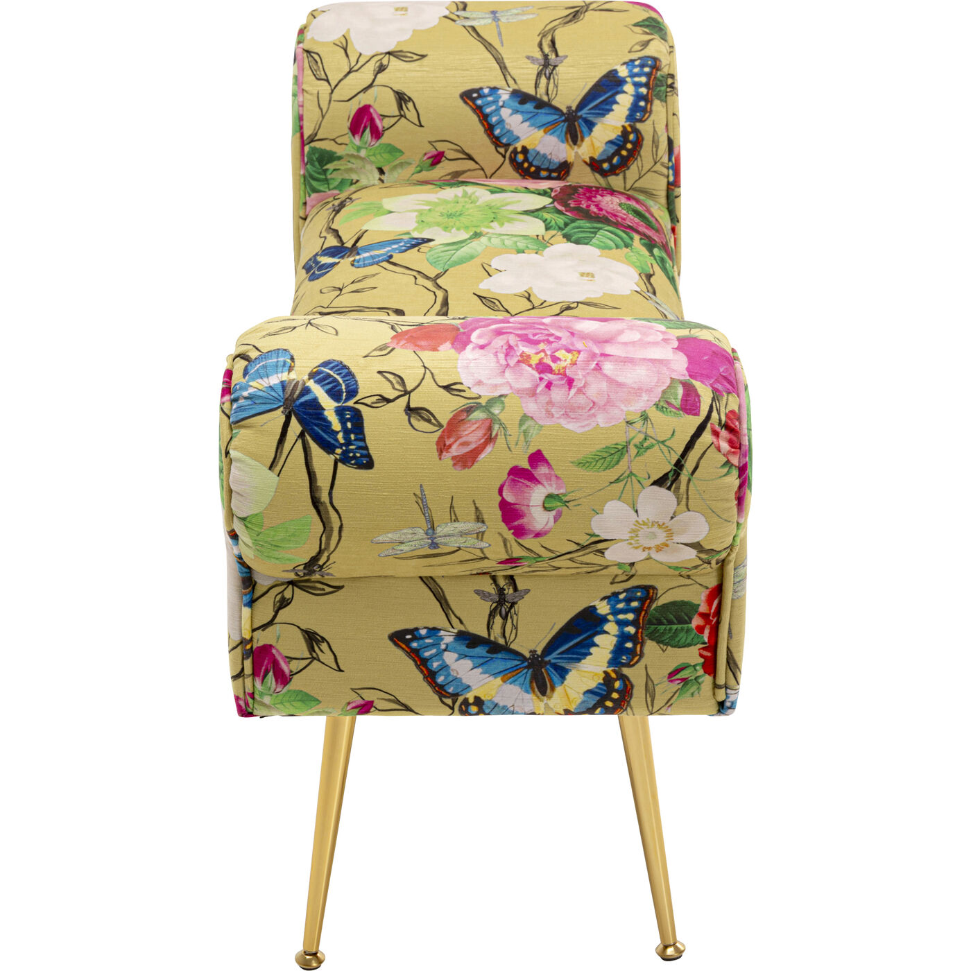 Скамья Wing Flower Fever Yellow 100cm KARE 71152