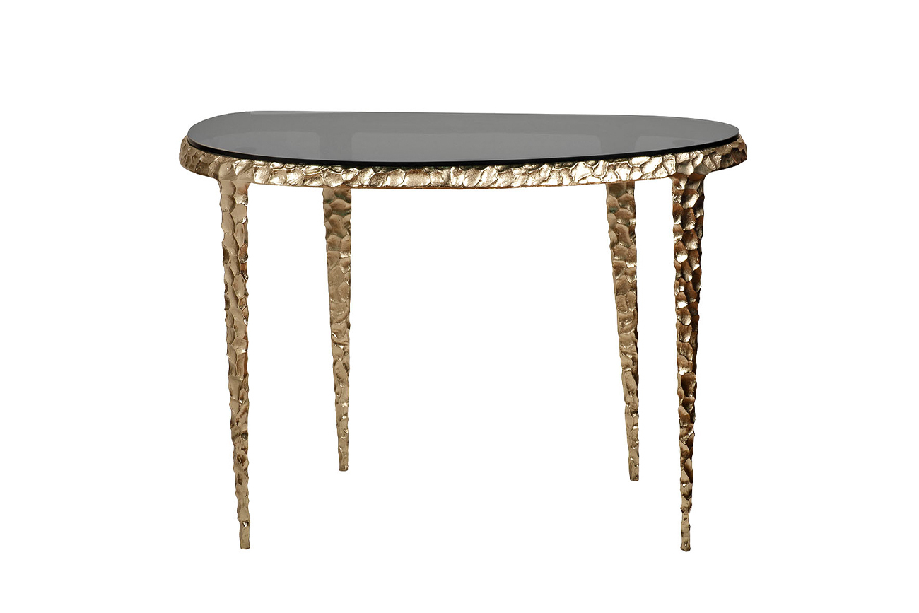 Консоль "Ab ovo" черное стекло/золото Garda Decor 69-919148