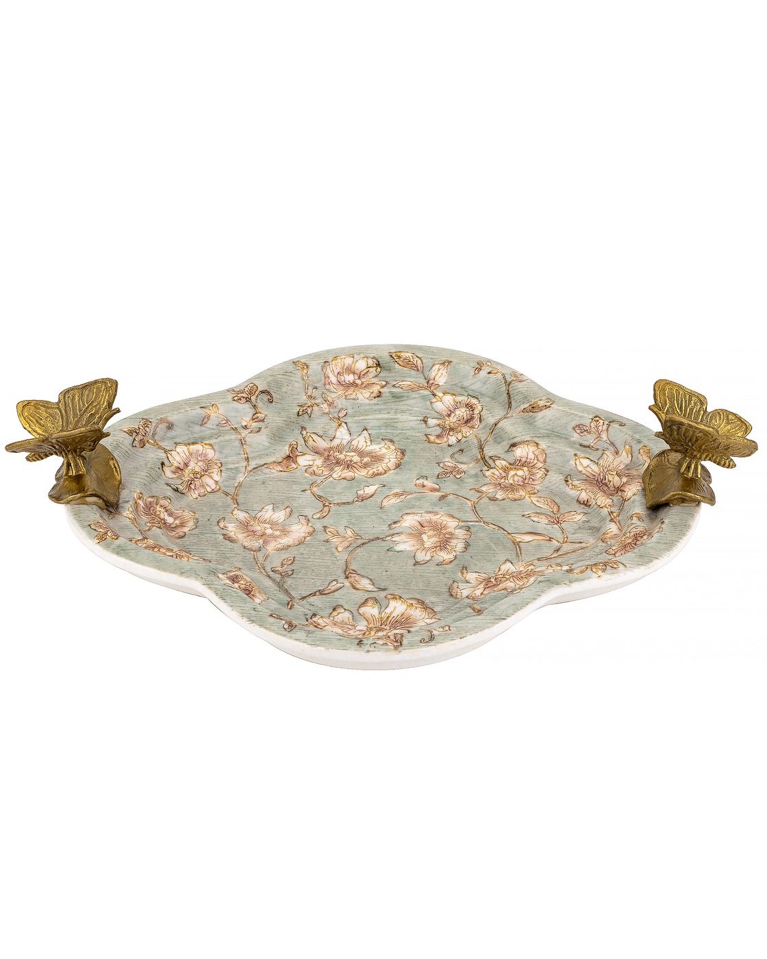 Блюдо с бабочками Glasar C414C/LG3677