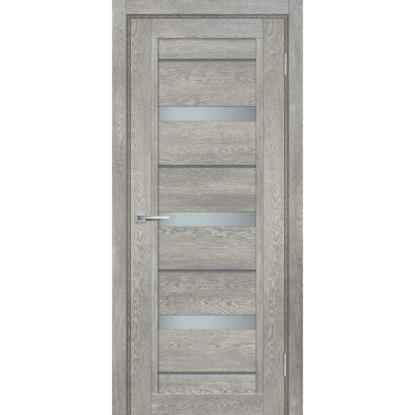 Межкомнатная дверь Graf ТЕХНО-803 графит сатинат, серый лакобель Чиаро гриджио (1900 х 600)