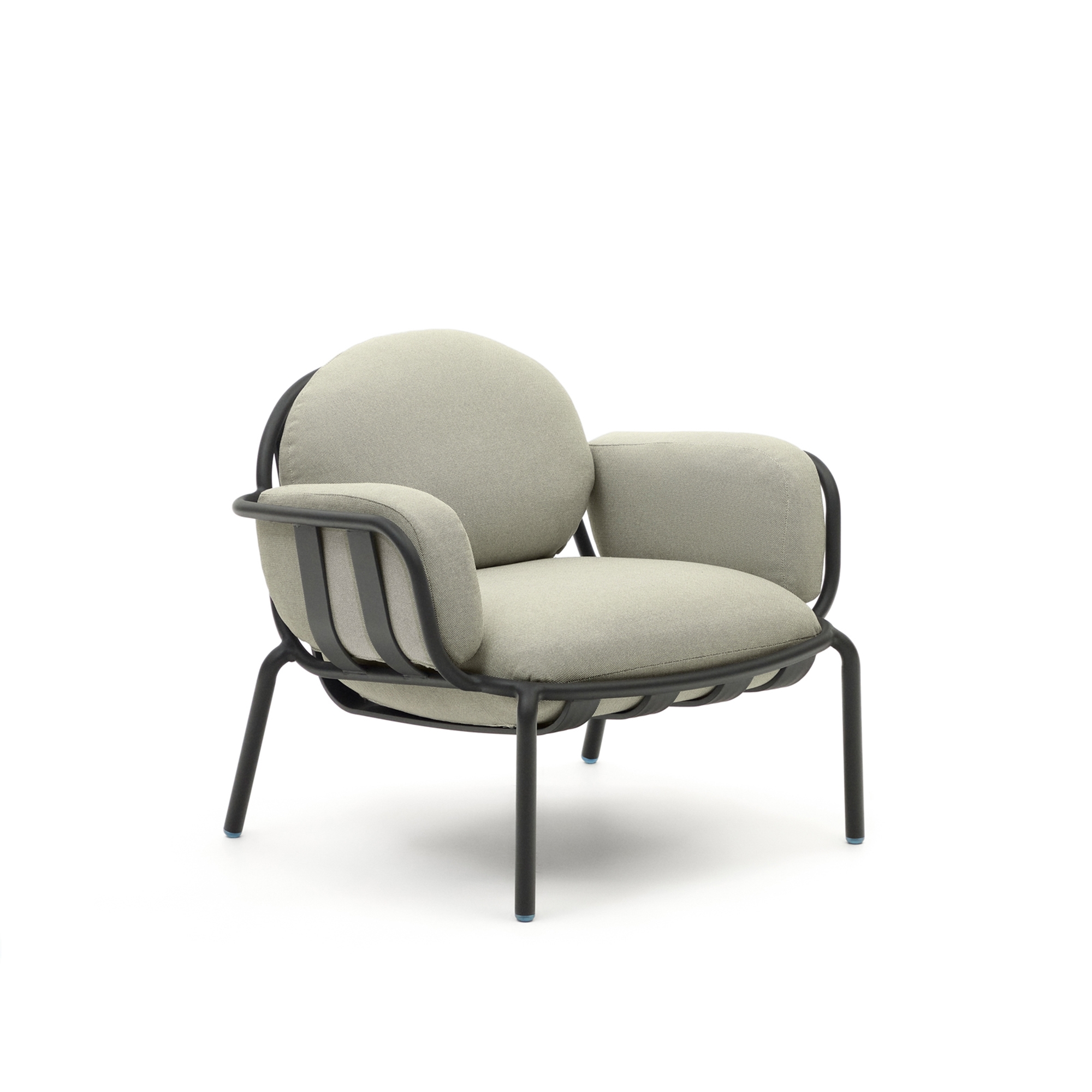 Уличное кресло Joncols с бежевой обивкой и серым алюминием La Forma (ex Julia Grup)