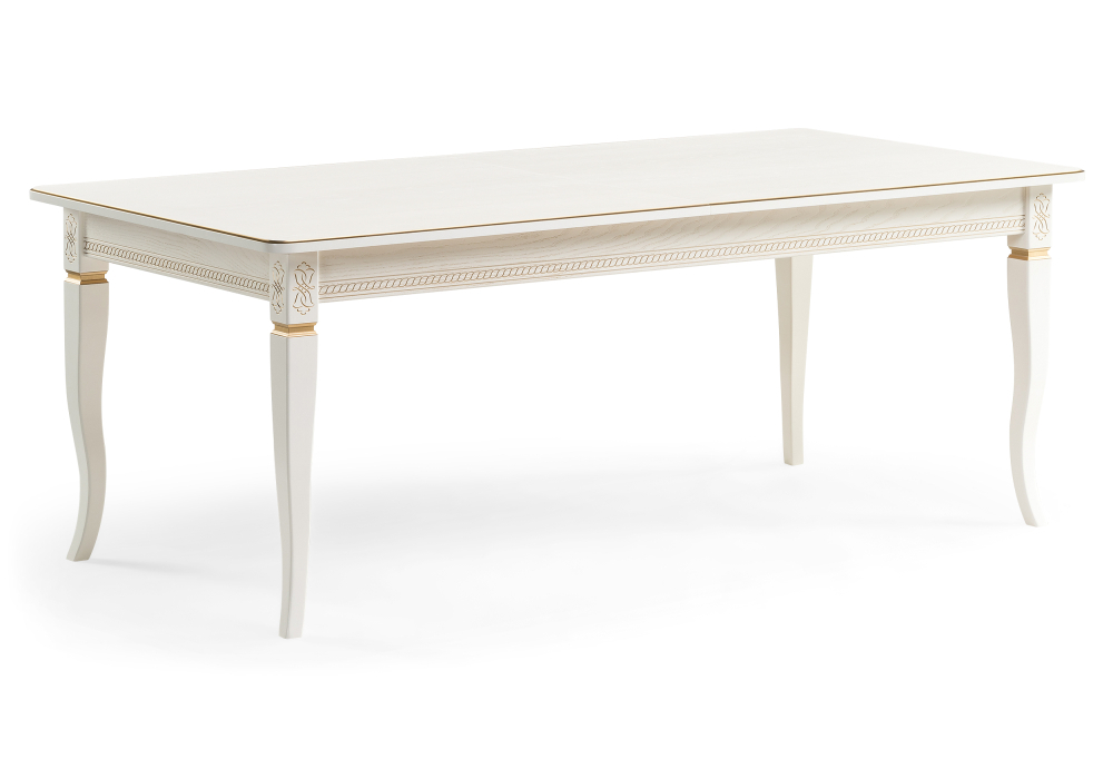 Стол деревянный Woodville Балмет молочный / золото 483908