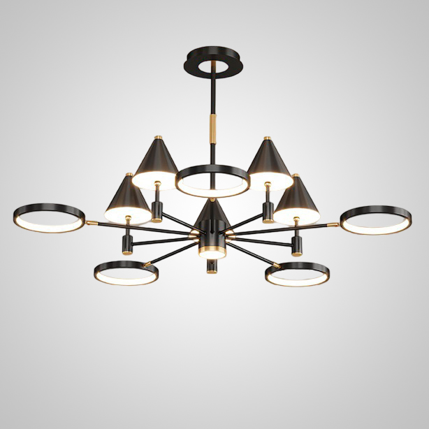 Потолочная люстра GISBERT D110 Black by ImperiumLoft