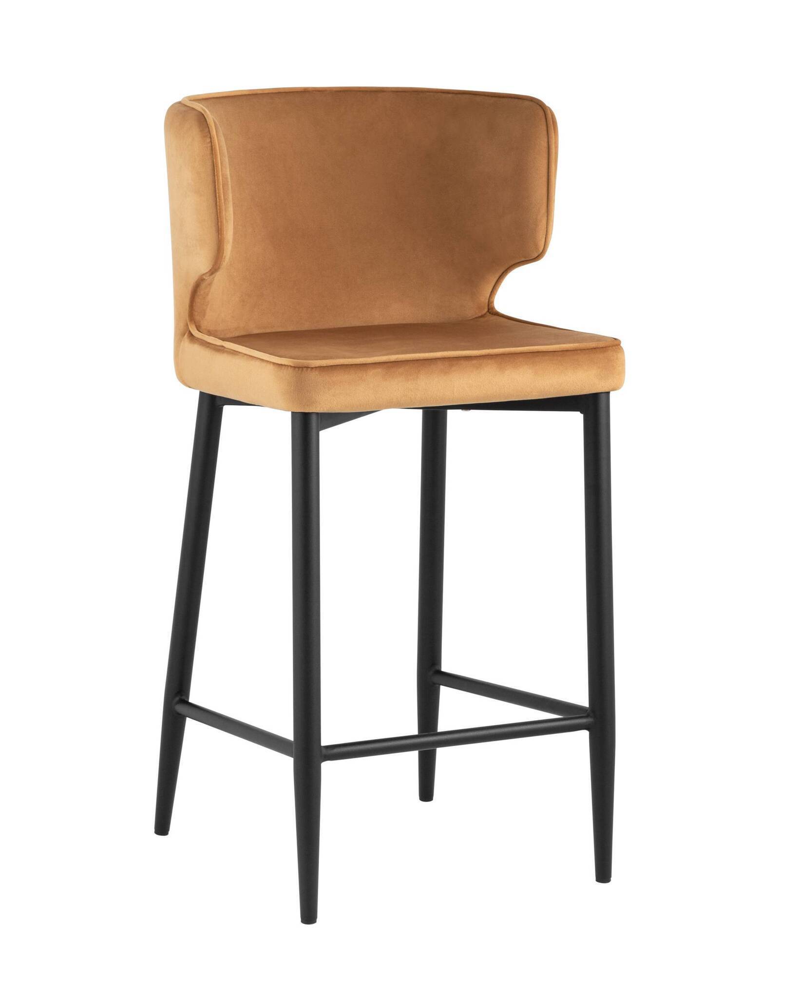 Стул полубарный Матео велюр терракотовый Stool Group