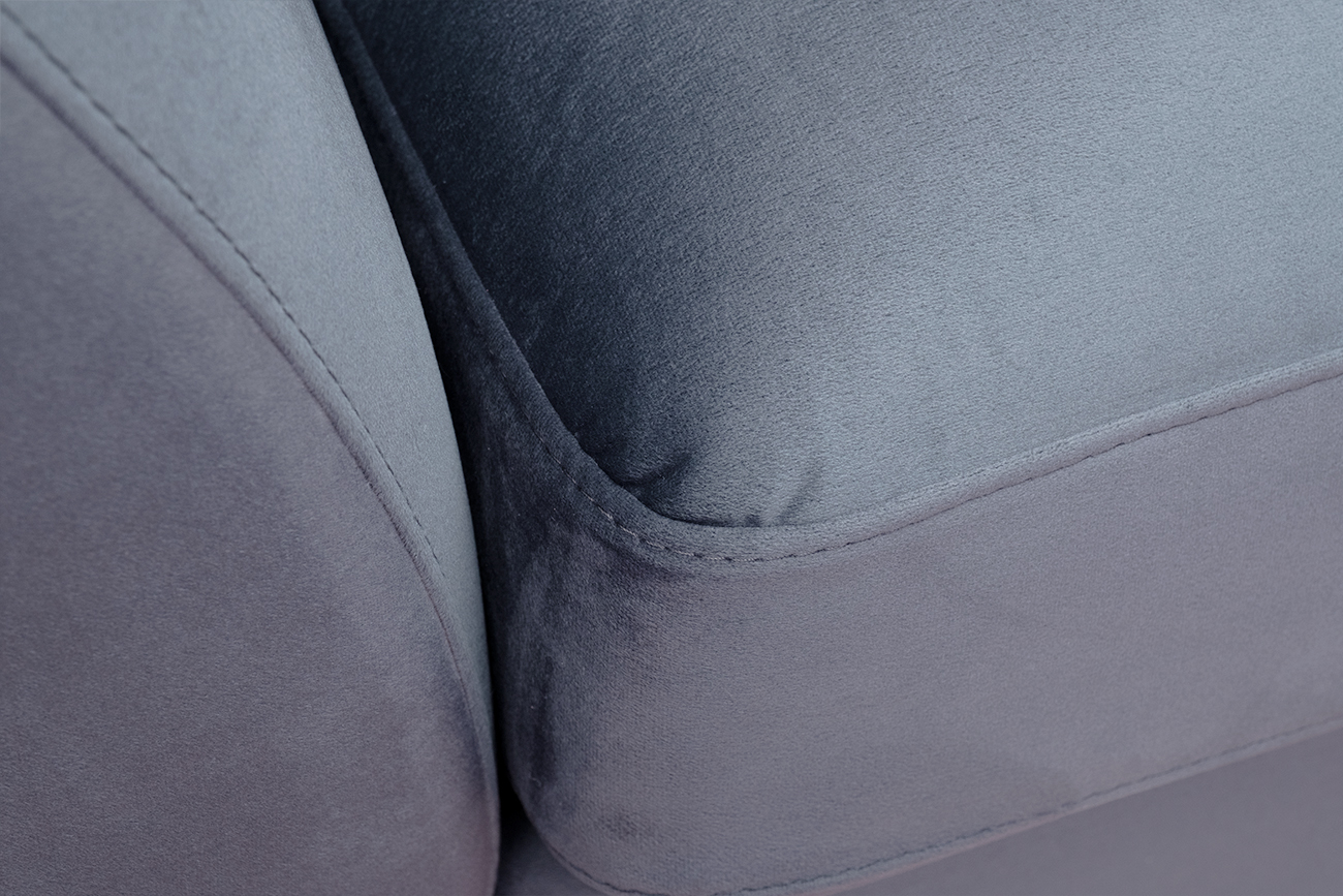 Диван Annette трехместный велюровый сапфир Garda Decor ANNETTE-3-2K-Colt1006