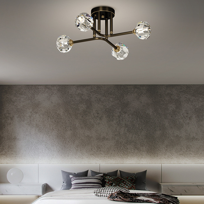 Потолочная люстра RH CH L8 Brass by ImperiumLoft