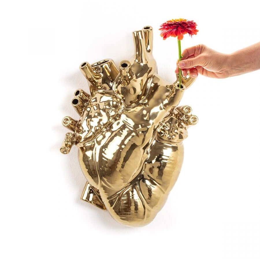 Ваза Seletti Love in Bloom Gold Gaint 09926