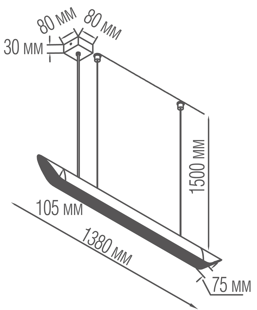 Светодиодный светильник подвесной Donolux DL20081S138WW36 Black