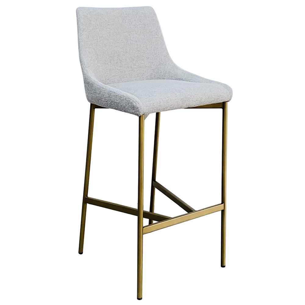 Стул барный белый/бронза Garda Decor 163YH-16963