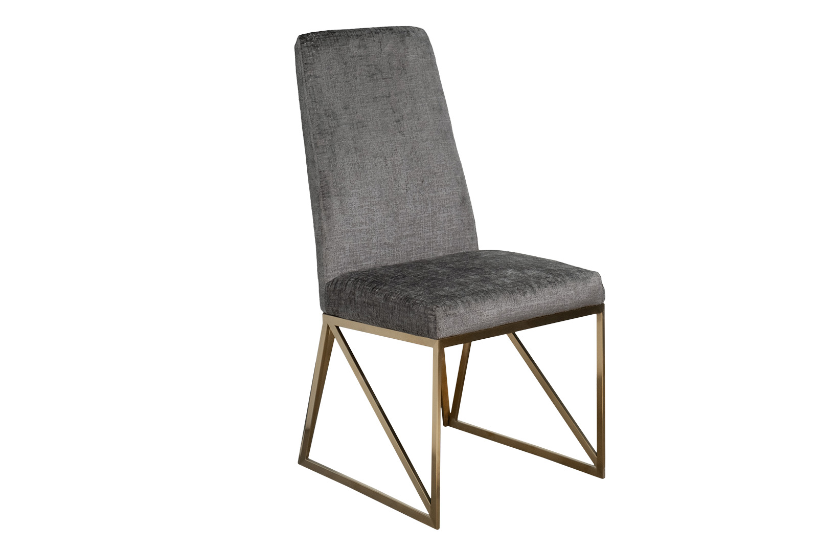 Стул велюр шенилл серый/браш.золото 49*65*99 Garda Decor 30C-20140