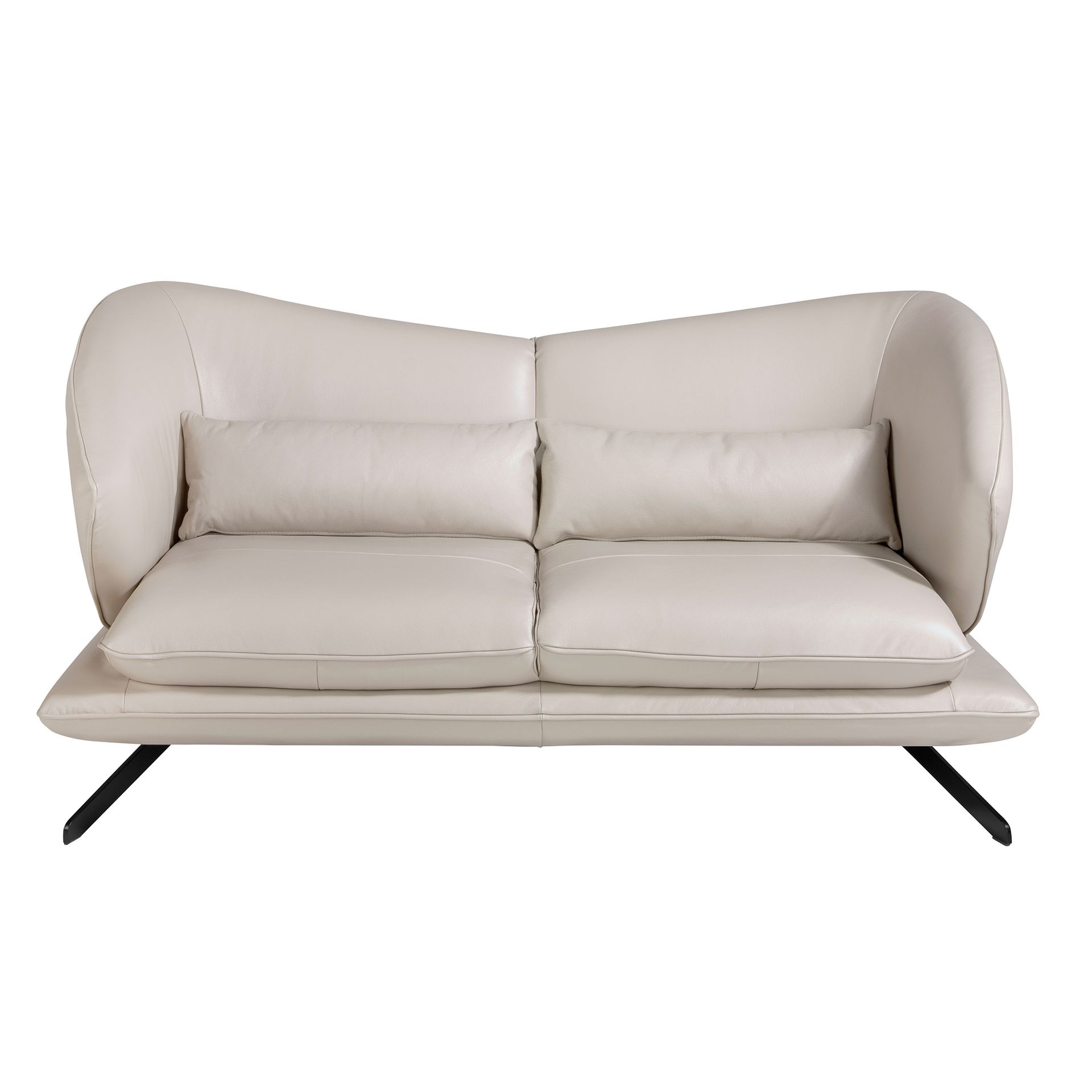 Диван 2-х местный 6145/KF2157-2P-M5652 кожаный с декоративными подушками Angel Cerda