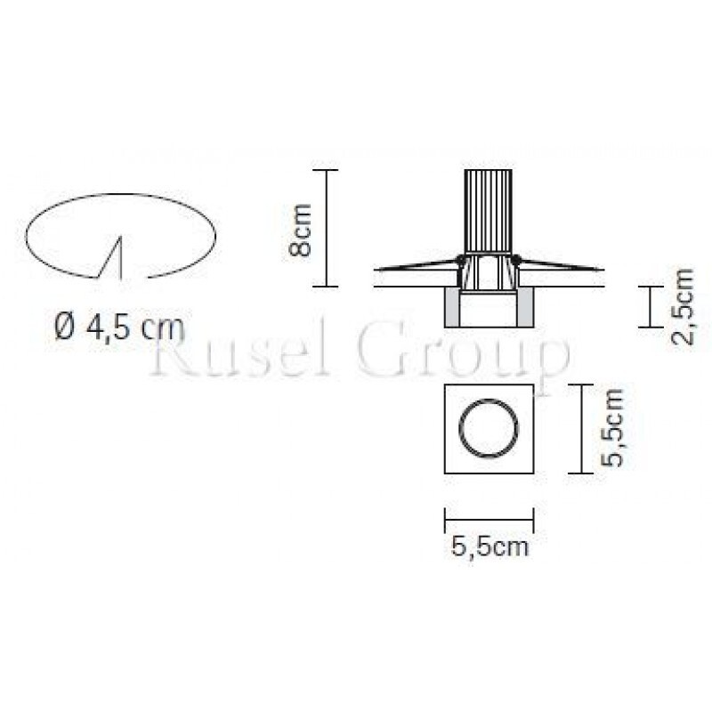 Встраиваемый светильник Fabbian Venere D55 F38 11