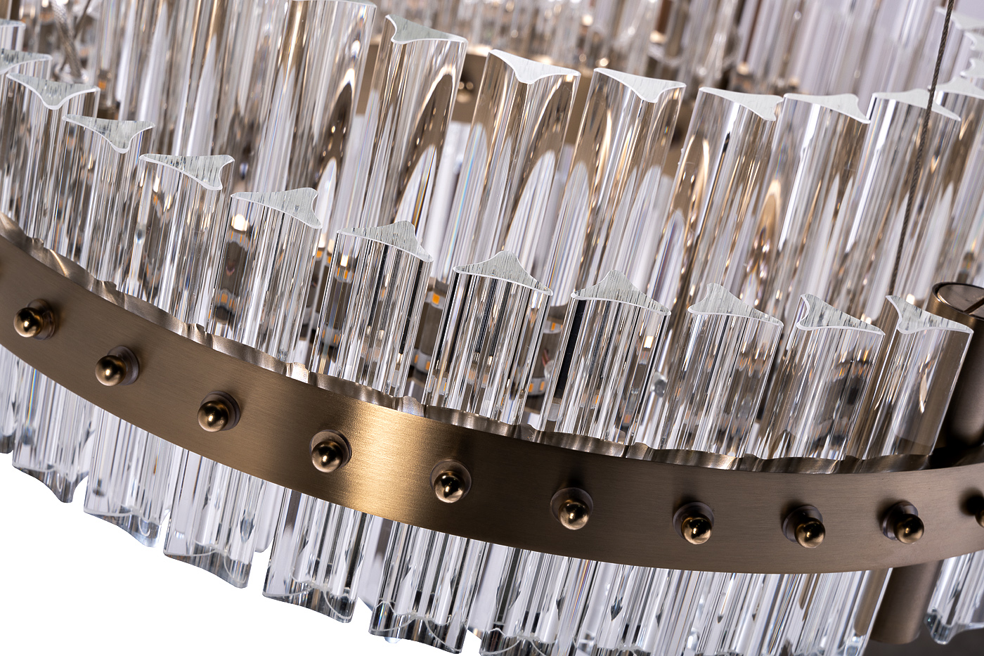 Люстра подвесная прозрачное стекло/золото Garda Decor 91GH-30864