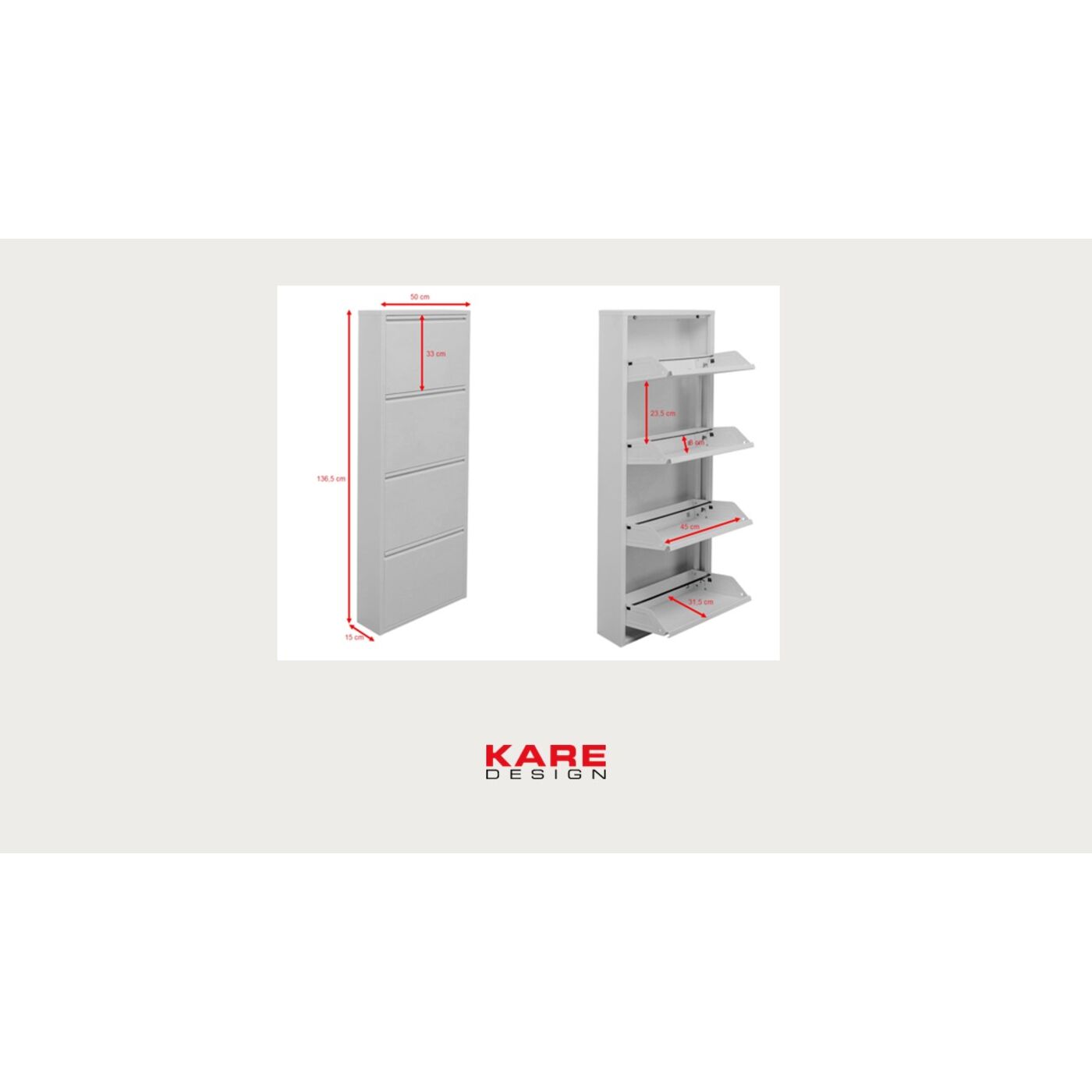 Обувница Caruso 4 Black (MO) KARE 88049