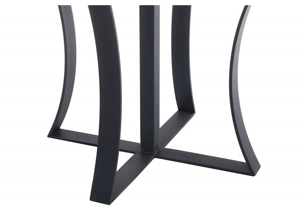 Стол стеклянный Woodville Нейтон графит / белый мрамор 462090