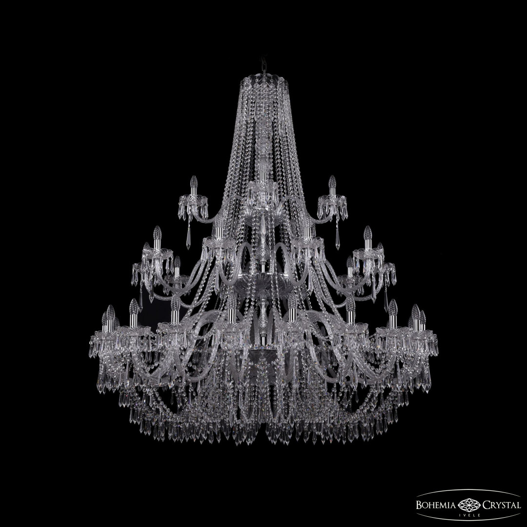 Люстра хрустальная 1403/20+10+5/530/3d Ni