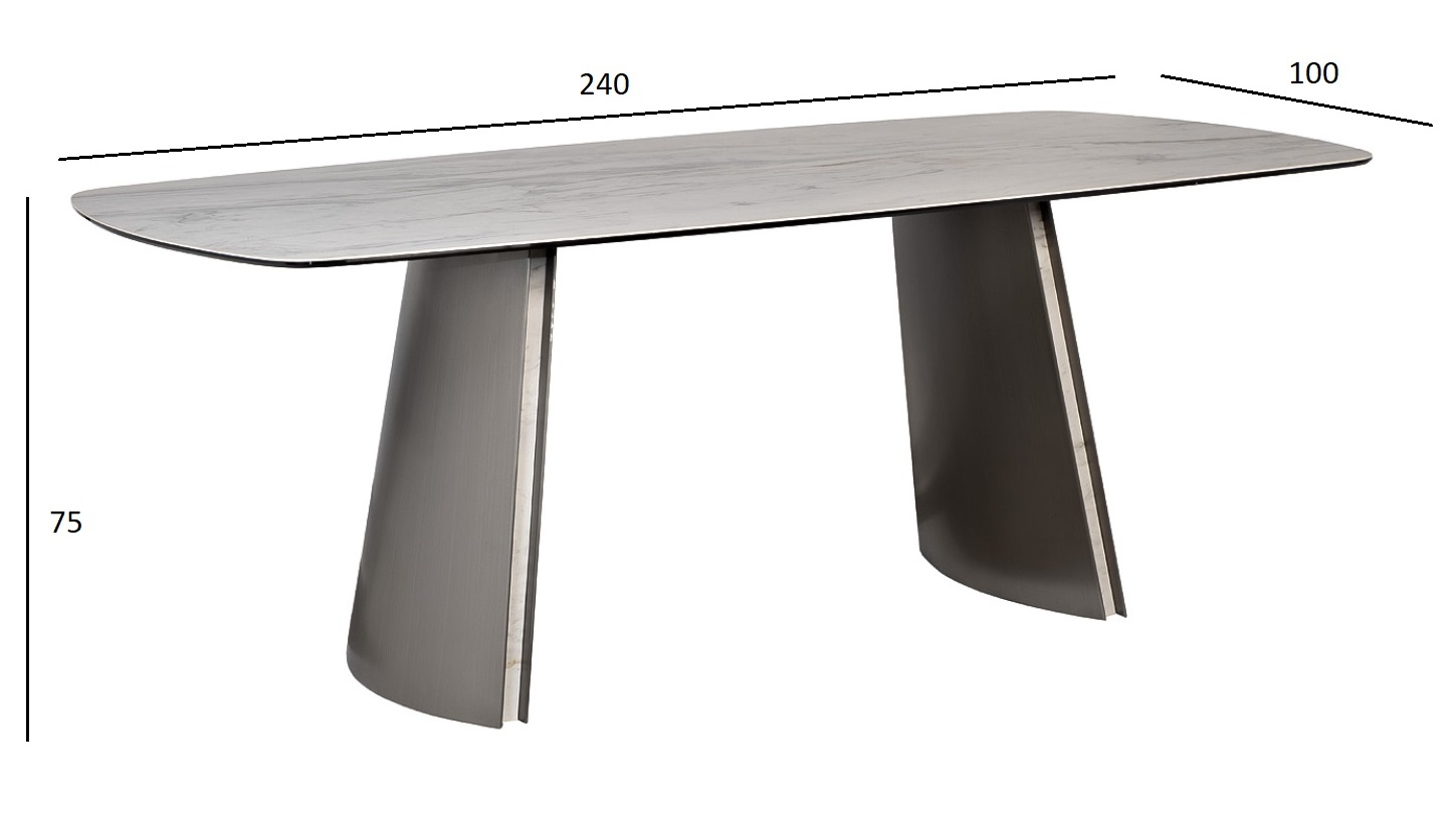 Стол обеденный прямоугольный керамический белый Garda Decor 160KD-60061