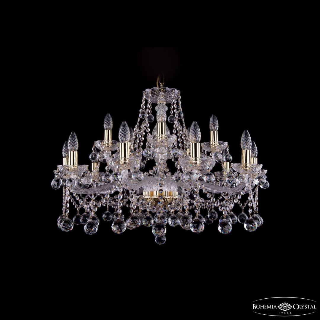 Люстра хрустальная 1413/10+5/300 G Balls