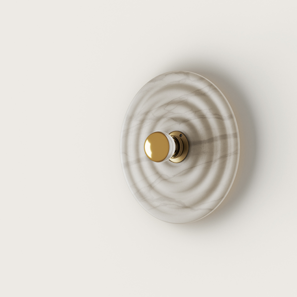 Бра Wave с золотым цоколем A1053 10 см и плафоном из алебастра 1094/30 Aromas del Campo