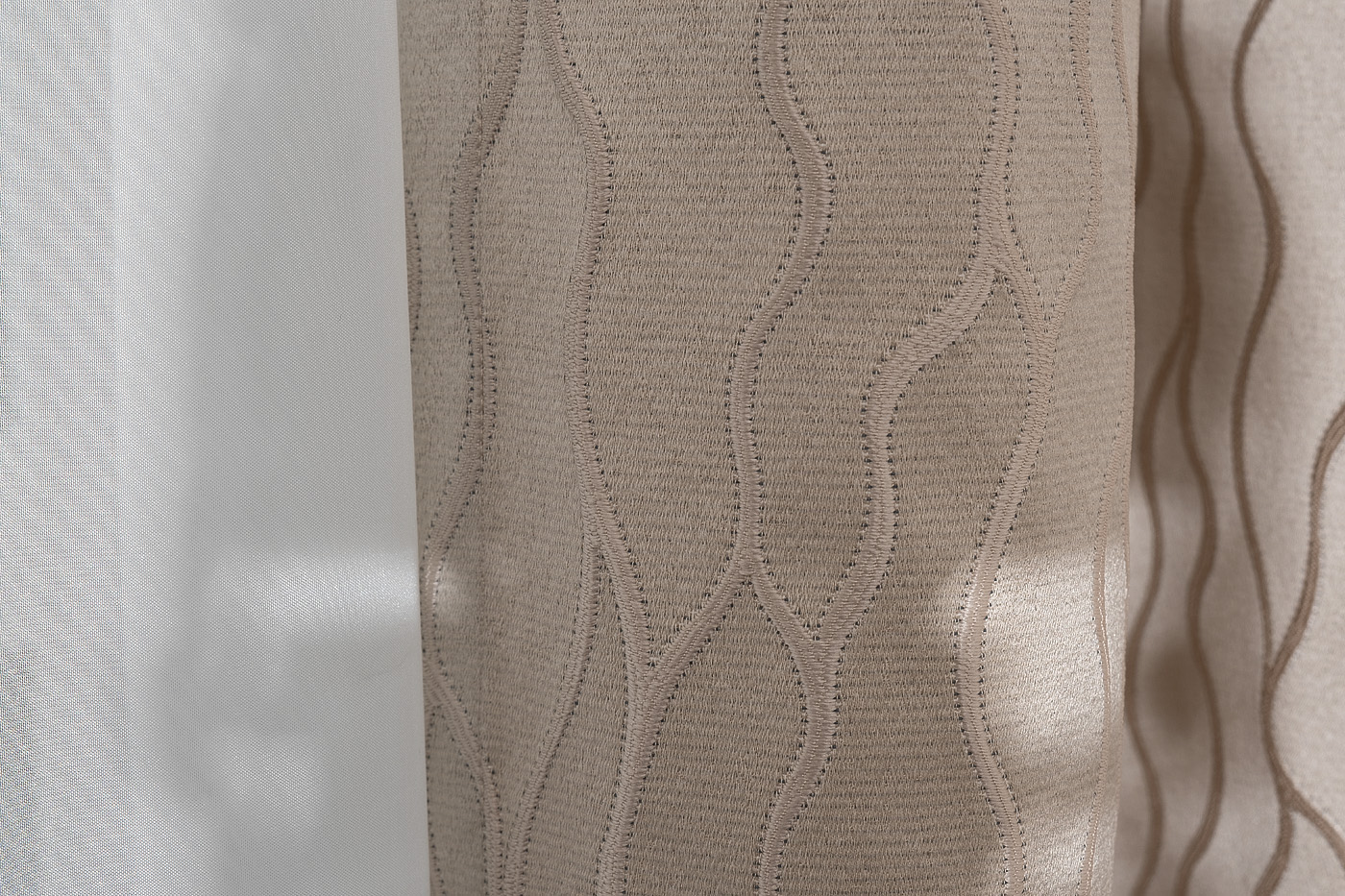 Портьера Mesh 275х260см бежевая Garda Decor 121GD-00004/1