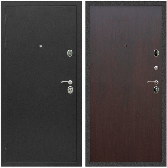 Дверь входная Graf Люкс ТП-70 Черный крокодил / МДФ 6 мм ПЭ Венге