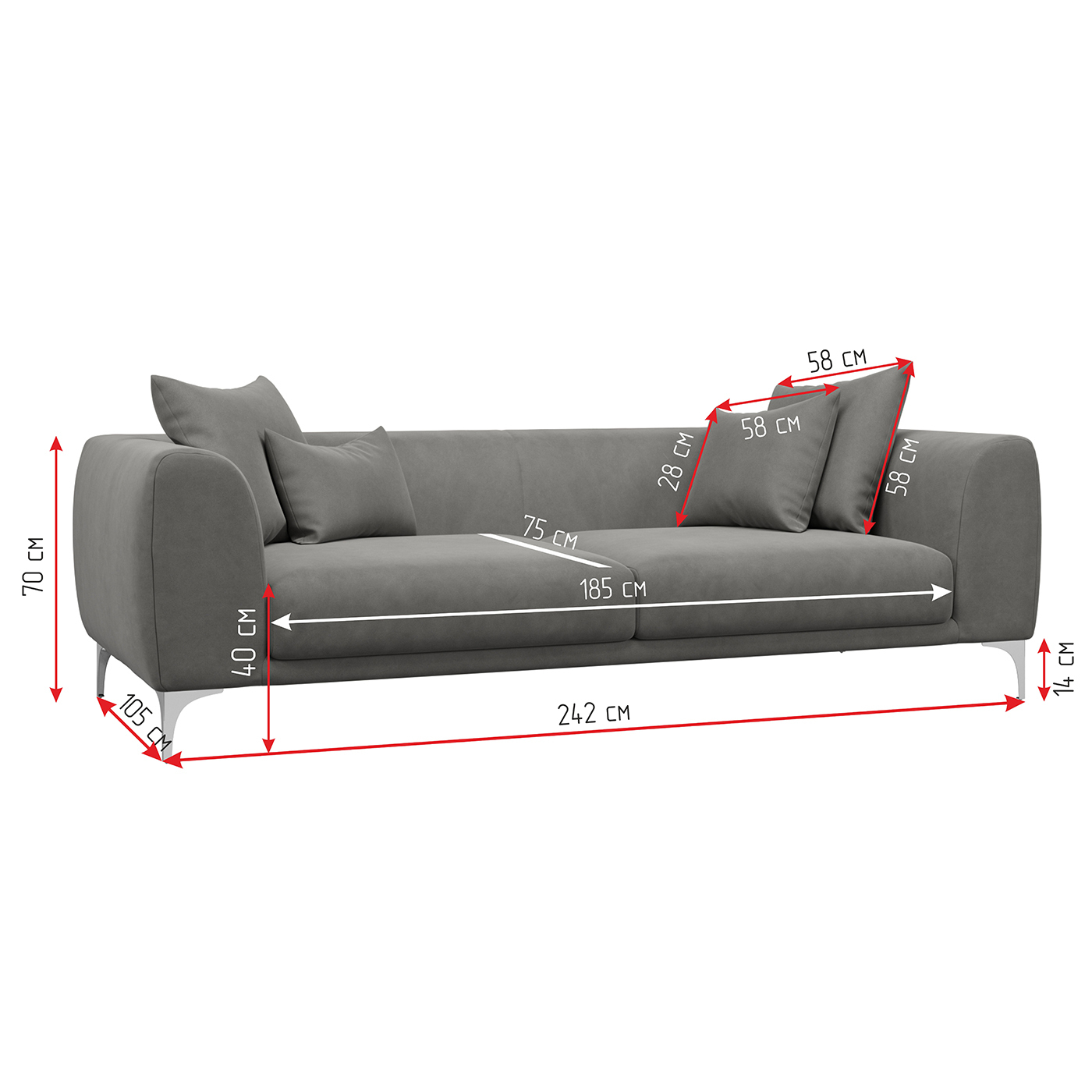 Диван Ткань Иск.Замша KARE Taylor K00470