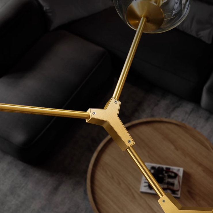 Люстра Адель Branching Bubble Chandelier L5 Brass Amber by ImperiumLoft