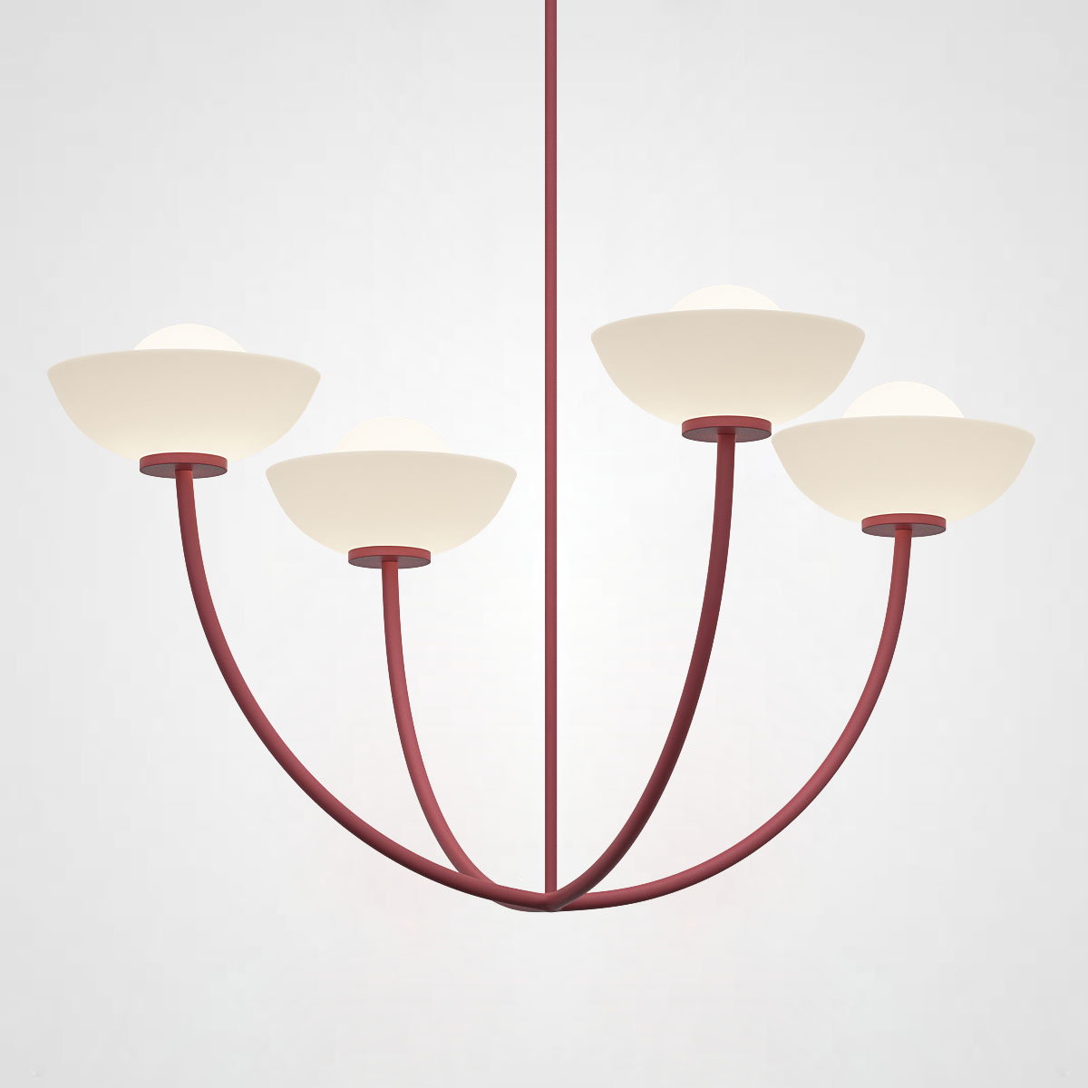 Потолочная люстра INELDA L4 Red by ImperiumLoft