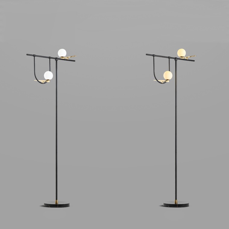 Напольный светильник BIRDS Черный by ImperiumLoft