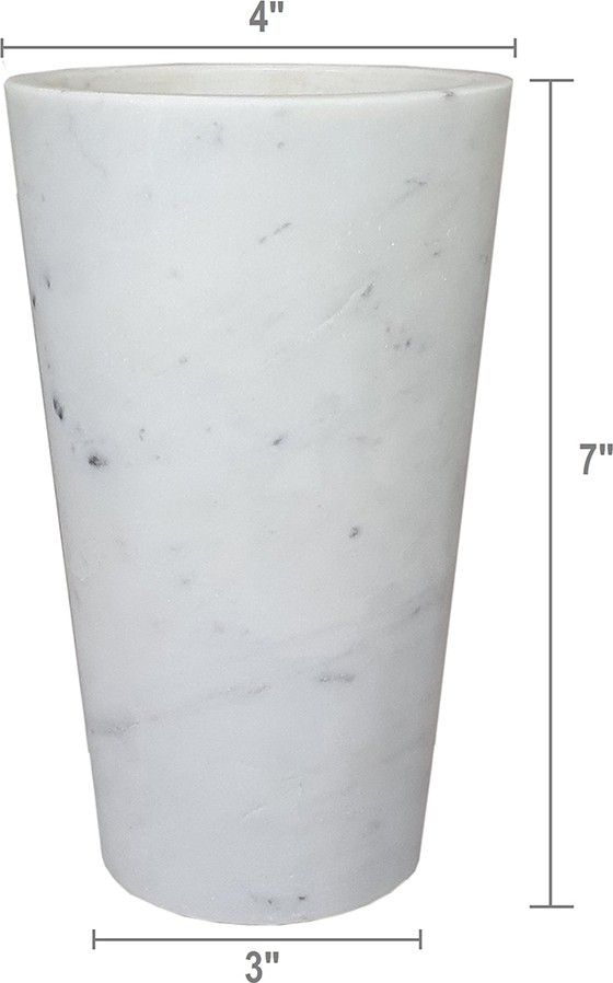 Ваза-подсвечник из белого мрамора Glasar 78023-DS