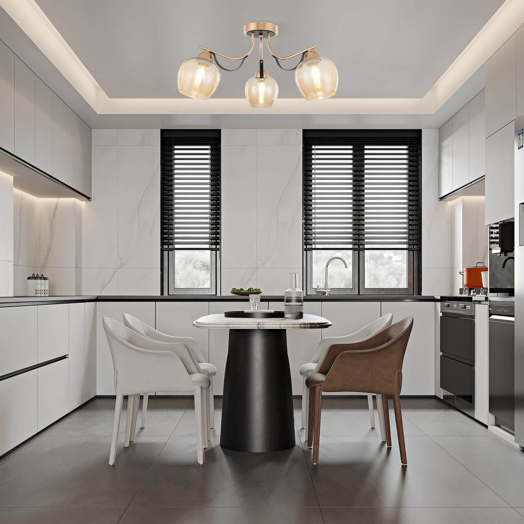 Люстра с плафонами 322306/3 FG+BK Arte Milano
