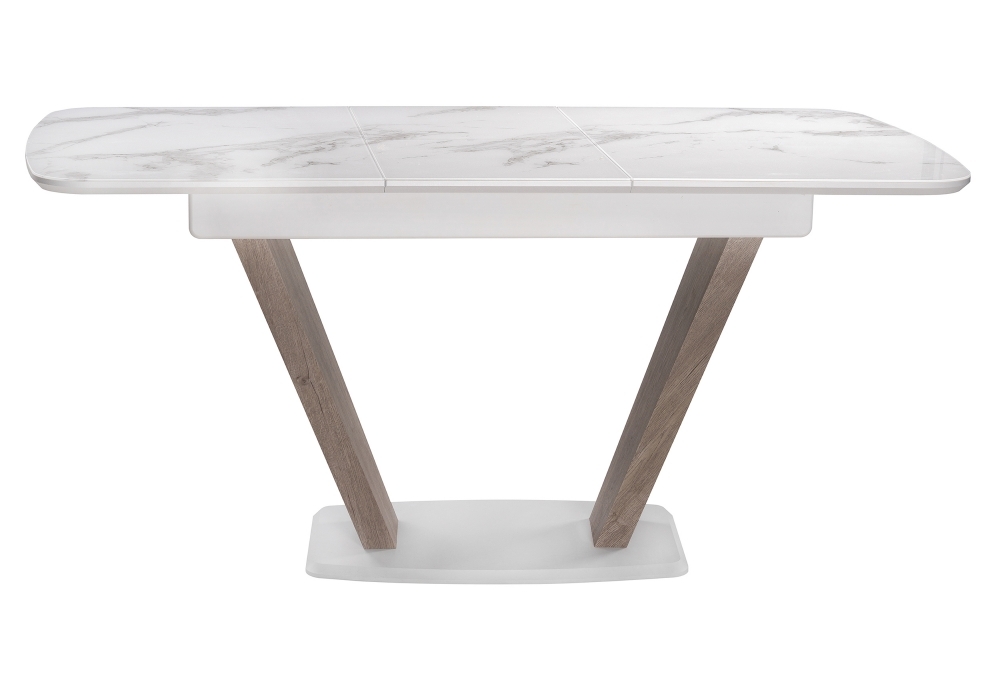 Стол Woodville Петир дуб с пилением / белая шагрень 462110