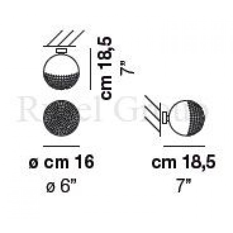 Настенно-потолочный светильник Vistosi BOLLE FA P