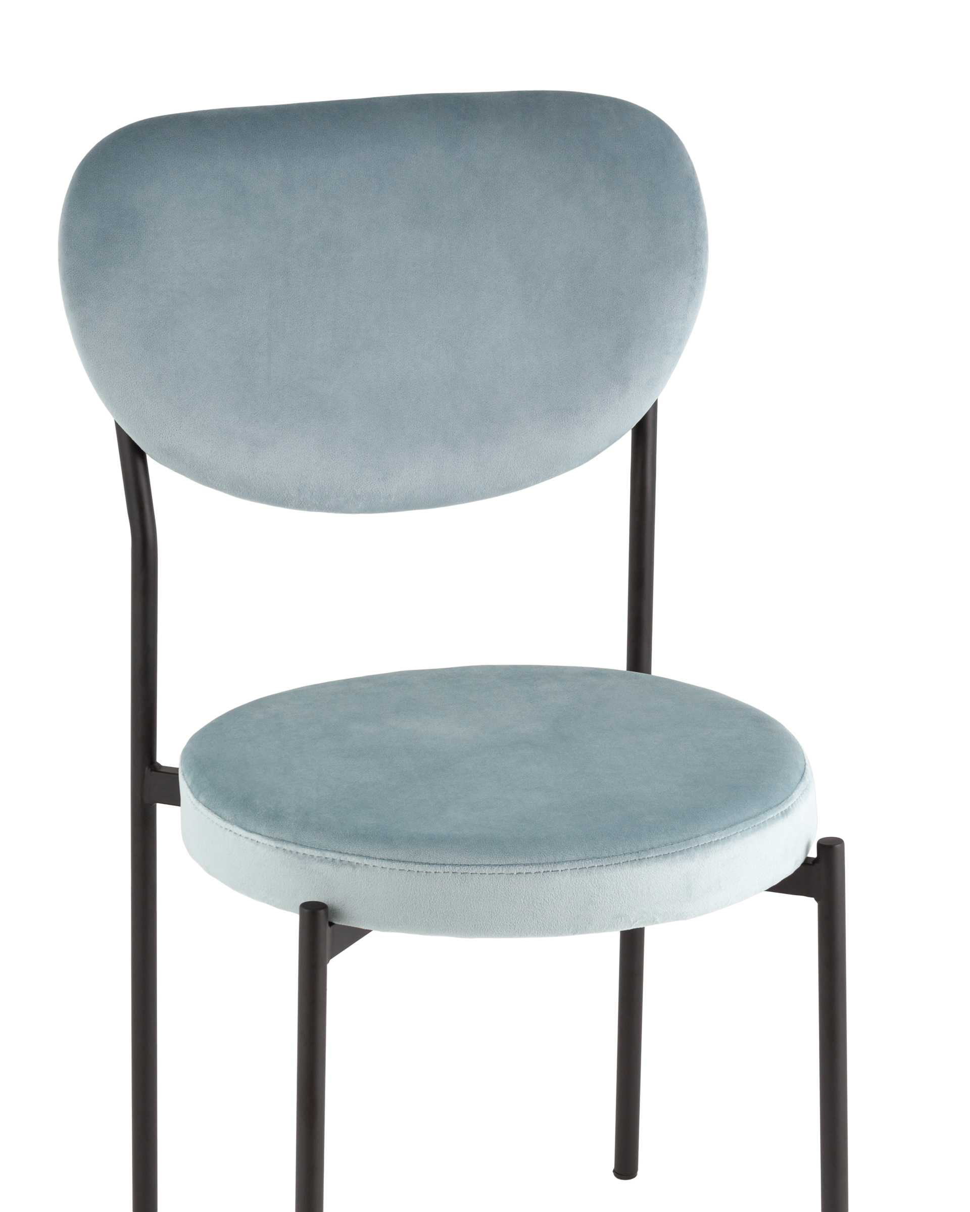 Стул обеденный Барбара велюр серо-голубой NC Stool Group