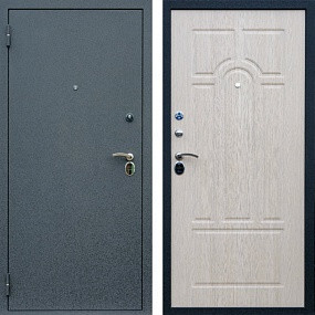 Дверь входная Graf 2 Верона-6 Черный крокодил 1 / МДФ 6 мм ФЛ-58 Дуб беленый