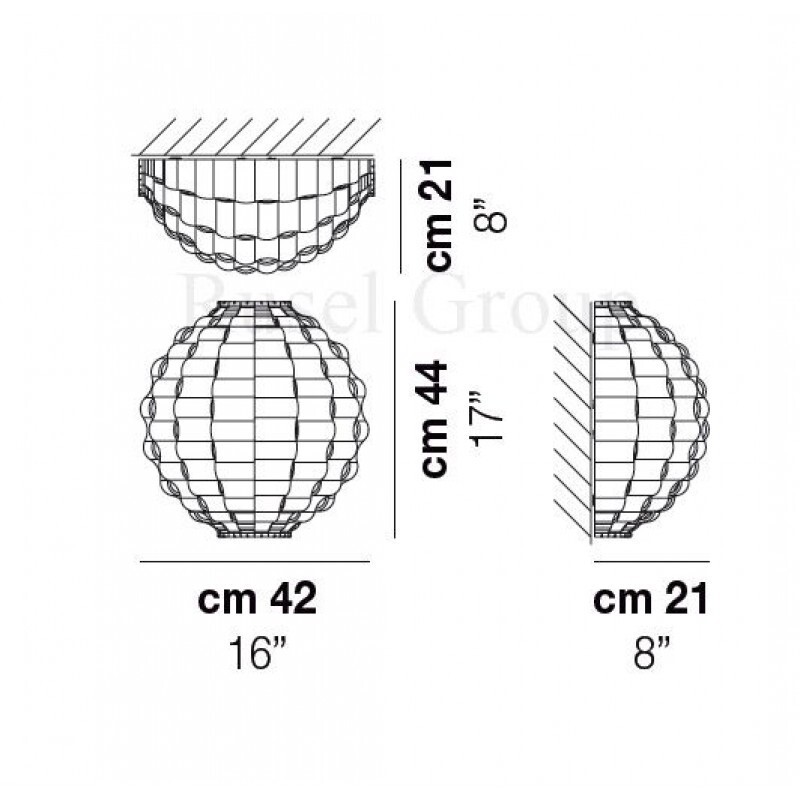Настенный светильник Vistosi TAHOMA ROUND PP
