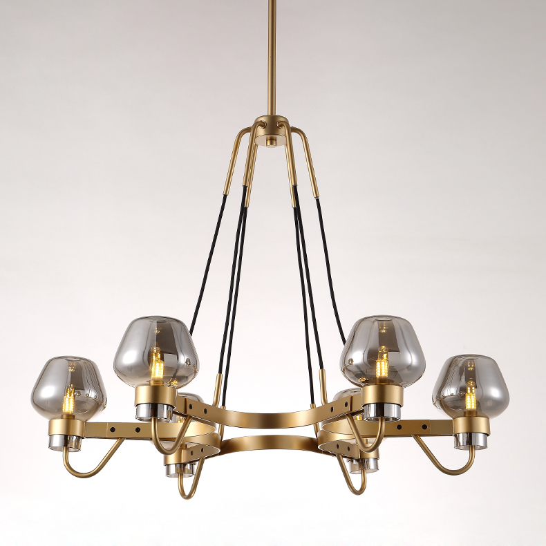 Люстра MONTALEMBERT by Studios 6 lamps Gold/Smoky by ImperiumLoft