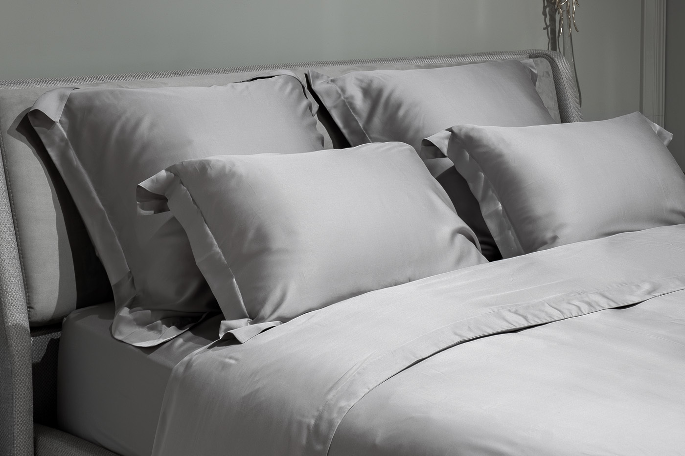 Простыня Сопрано на резинке 180х200х30см серая Garda Decor 131SH-4250-PROS REZ SOPR SER