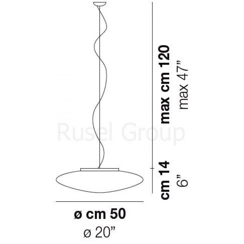 Подвесной светильник Vistosi NUVOLE SP 50