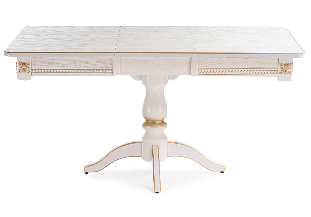 Стол деревянный Woodville Матис молочный / золото 483898