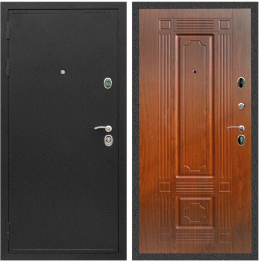 Дверь входная Graf Престиж Черный крокодил / МДФ 16 мм ФЛ-2 Мореная береза