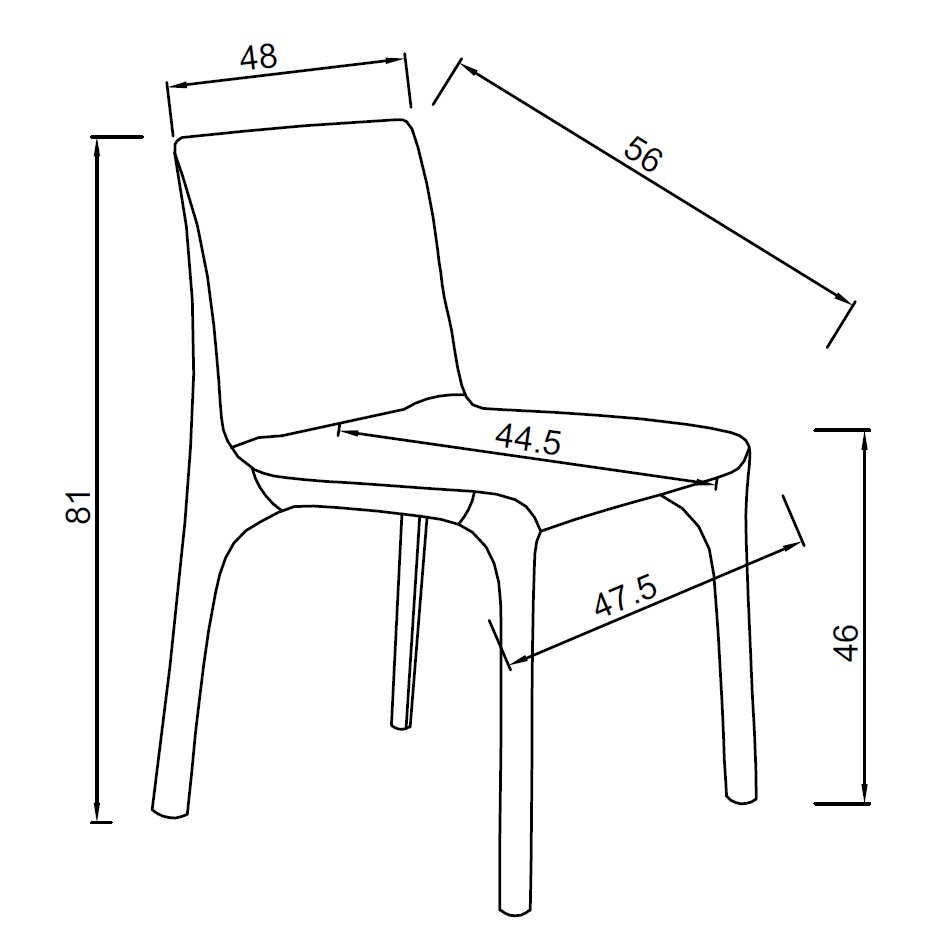 Стул обеденный экокожа бежевый Garda Decor 160KD-80060