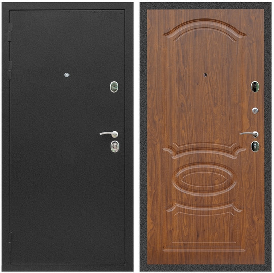 Дверь входная Graf Люкс ТП-70 Черный крокодил / МДФ 16 мм ФЛ-139 Мореная береза