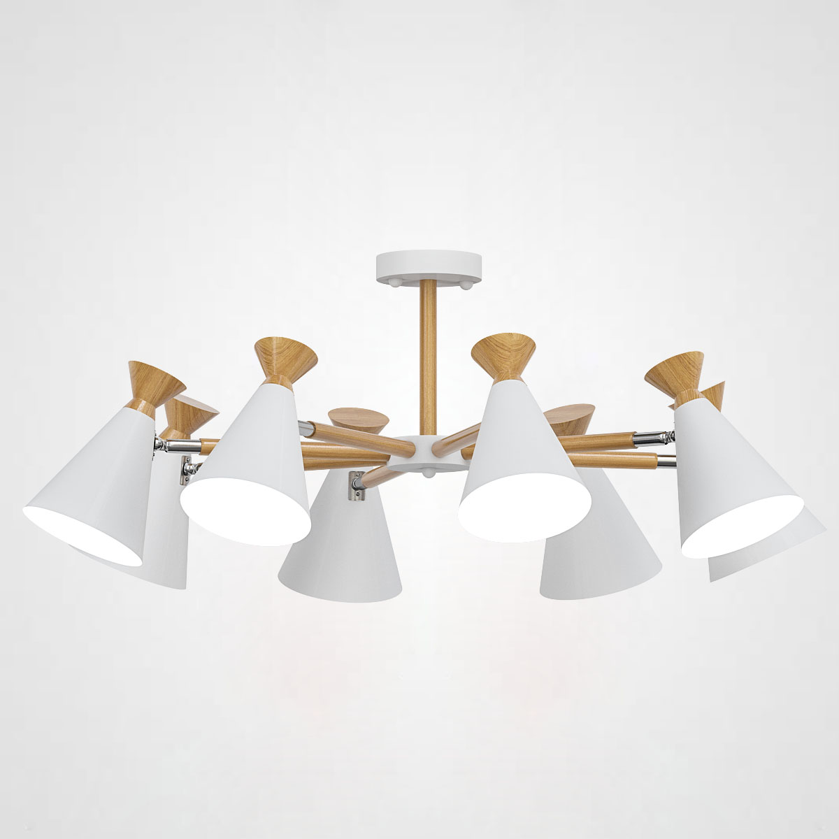 Люстра на штанге OLA D90,5 White by ImperiumLoft