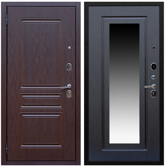 Дверь входная Graf Экстра МДФ 10 мм ФЛ-243 Лиственница шоколад / МДФ 16 мм ФЛЗ-120 Венге