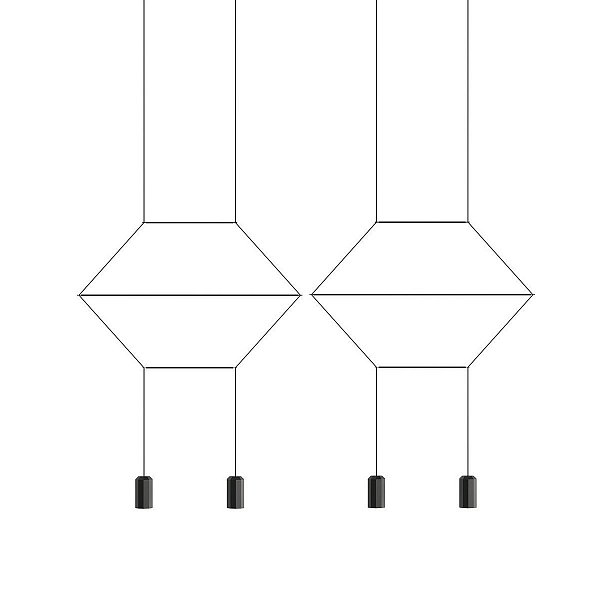Подвесной светильник Via Wireflow polyhedral 4 Lineal Pendant Light by ImperiumLoft