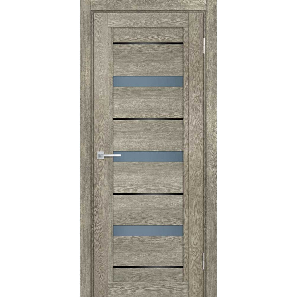 Межкомнатная дверь Graf ТЕХНО-803 графит сатинат, черный лакобель Гриджио (1900 х 550)