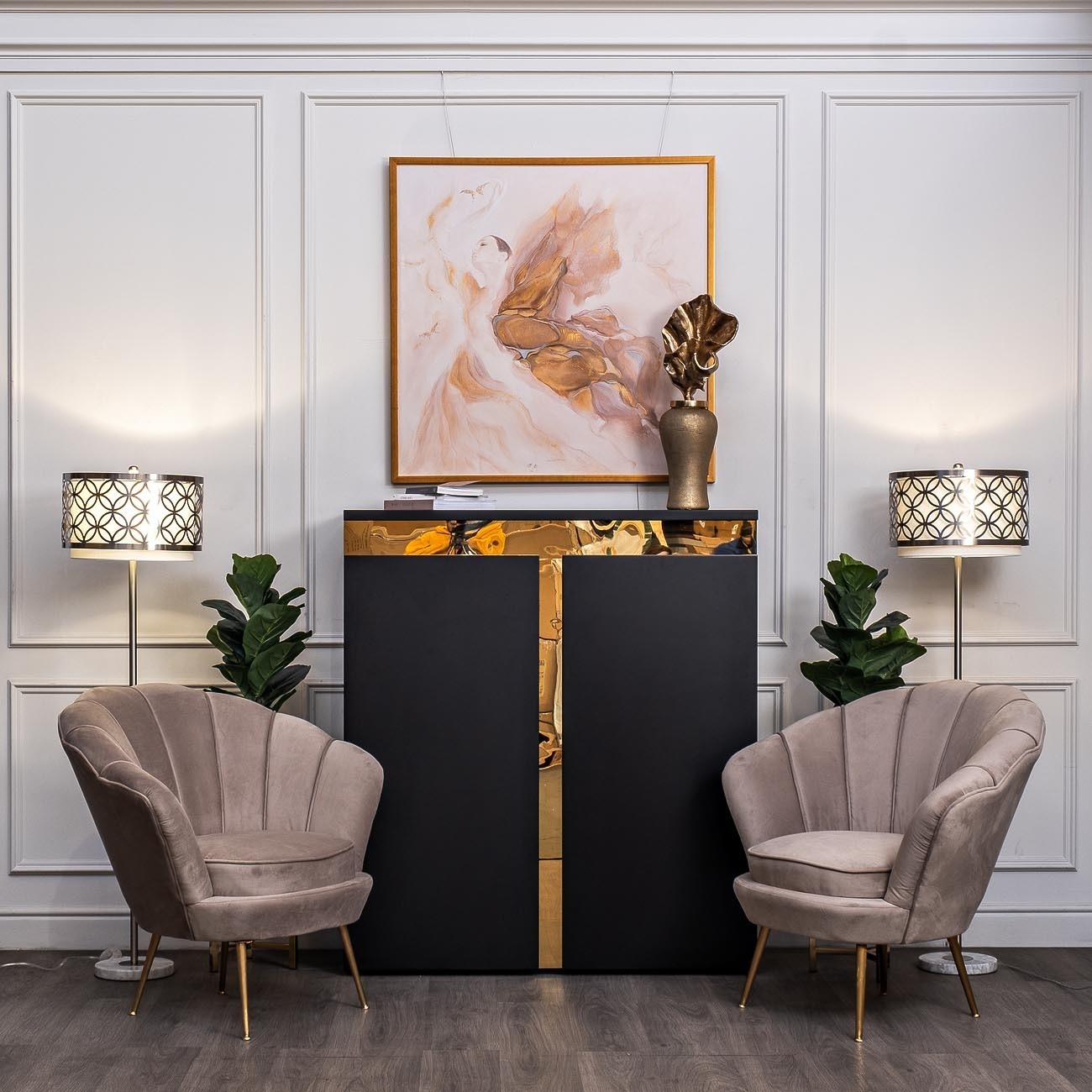 Торшер с ажурным плафоном Garda Decor 22-88761