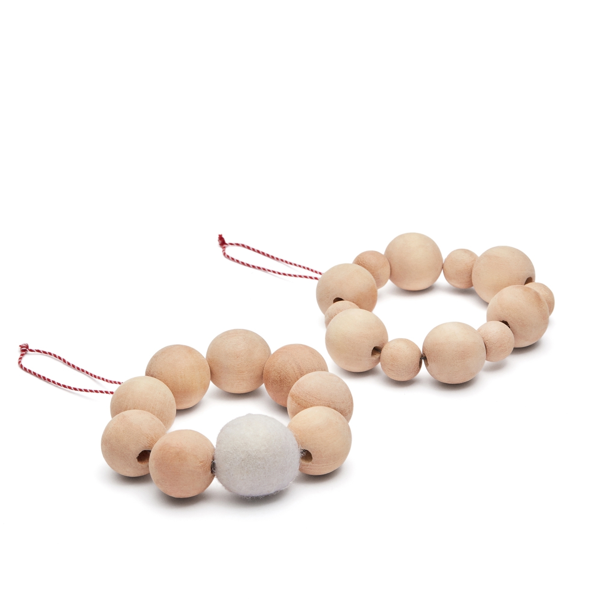 Suze Набор из двух подвесных украшений из фетра и дерева La Forma (ex Julia Grup)