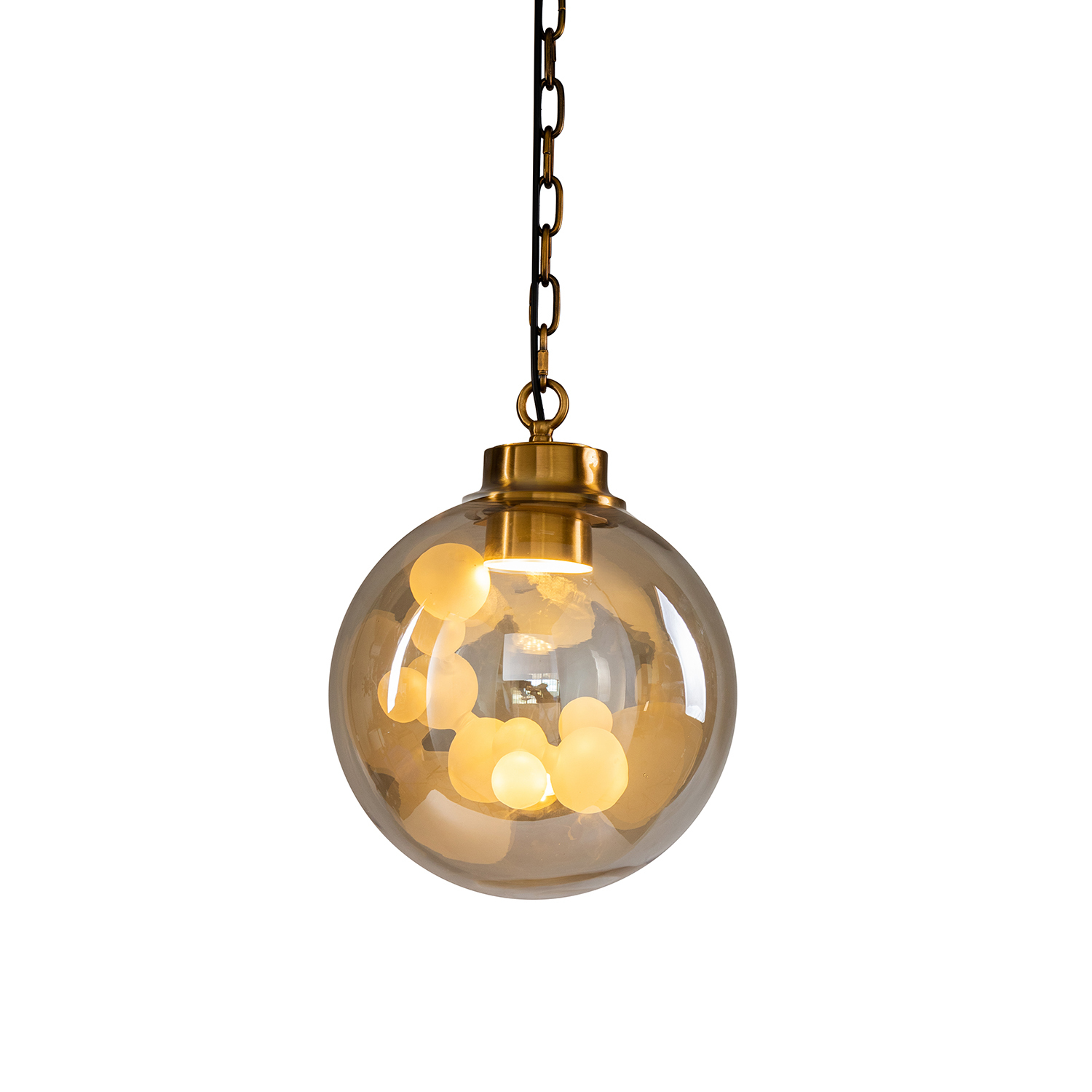 Подвесной светильник Delight Collection KG1148P brass/amber